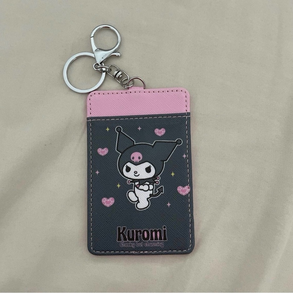 Kuromi Card Holder Keychain